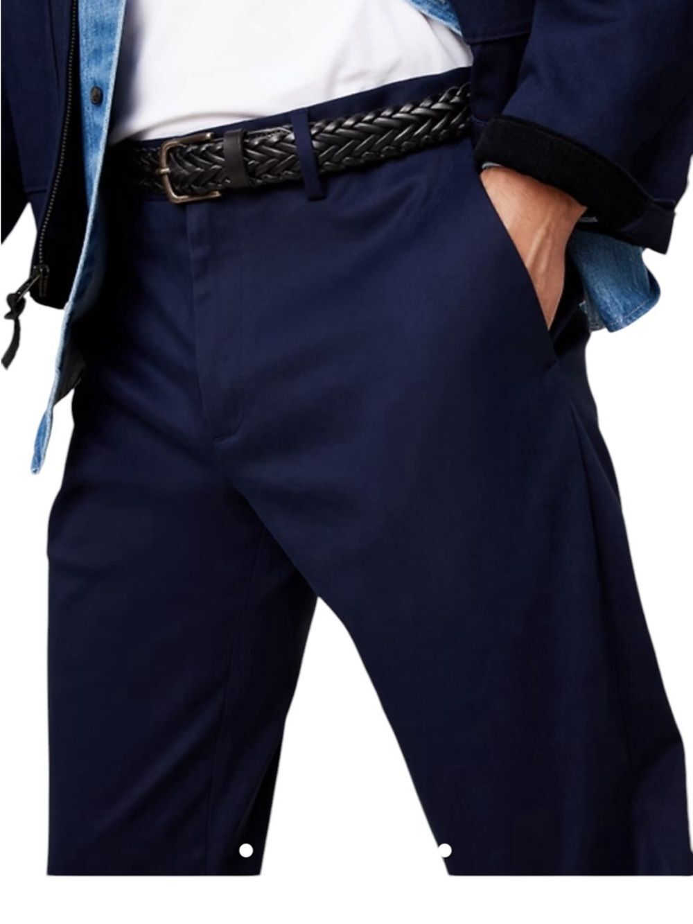 Banana Republic Navy Blue Rapid Movement Chino Pants 36x30